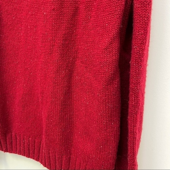 Nautica Wool Blend Maroon Speckled Sweater - Picture 7 of 11